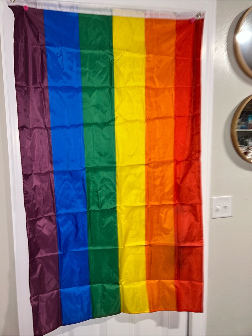 🌈Rainbow Pride Wall Flag🏳️‍🌈- Multi-Color l Decor 2 Metal Grommet 🌈New!